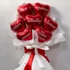 букет из сердечек шаров