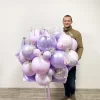 фиолетовый букет гигант из шаров